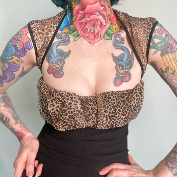 Pinup Couture black leopard wiggle dress - Picture 4 of 4